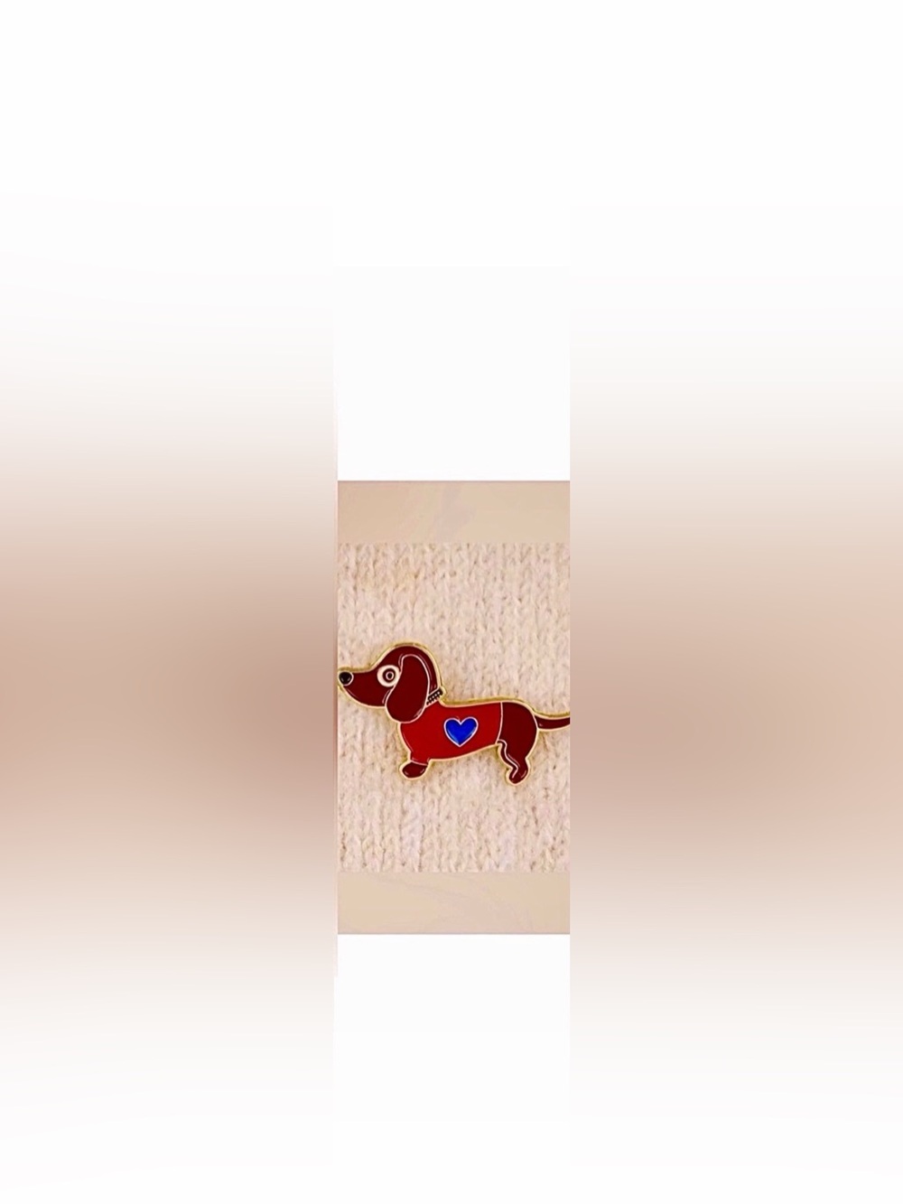 Dachshund Metal & Enamel Pin w/Butterfly Clasp, Backpacks, Bags, Purses & Hats
